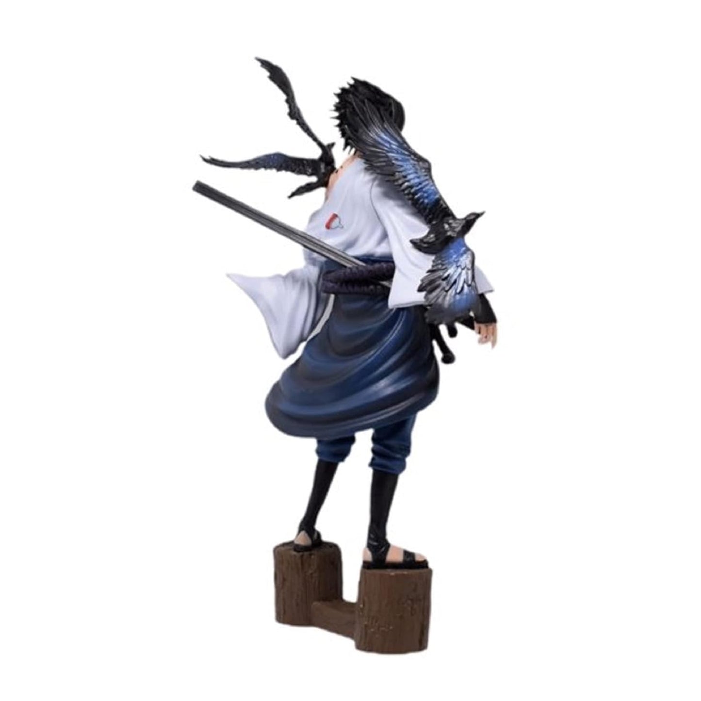 Anime Ninja Uchiha Sasuke Cursed Seal of Heaven Crow Statue Figure